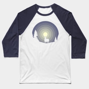 Forest at Night Baseball T-Shirt